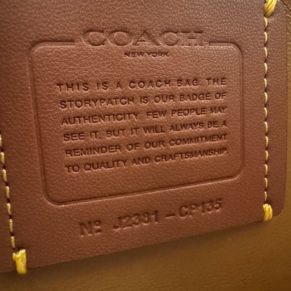 Coach Rogue Top Handle Bag in Honey Brown NEW - Picture 6 of 10